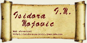 Isidora Mojović vizit kartica